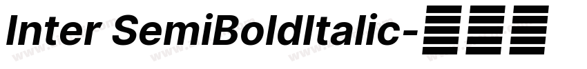 Inter SemiBoldItalic字体转换